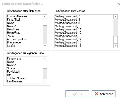 vertrag datenfelder