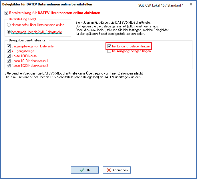 DATEV Bereitstellung